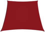 vidaXL Parasolar, roșu, 2/4x3 m, țesătură oxford, trapez