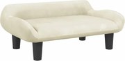 vidaXL Canapea pentru copii, crem, 70x40x24 cm, catifea