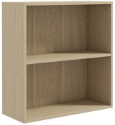 HOMCOM Bibliotecă raft de depozitare cu 2 compartimente și raft reglabil, 60 x 24 x 63 cm, efect lemn natural | Aosom Romania