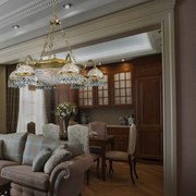 Candelabru design clasic realizat manual din alama si Cristal Scholer 6200