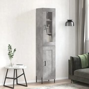 vidaXL Dulap înalt, gri beton, 34,5x34x180 cm, lemn prelucrat