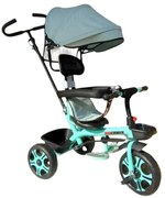 Tricicleta cu copertina detasabila NOVOKIDS™ My first Trike, Roti din spuma cauciucata, Maner de ghidaj pentru parinti, Cadru metalic, Dimensiuni