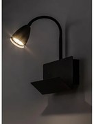 Lampă de perete cu raft Rabalux 71089 TACITO 1xGU10/25W/230V negru