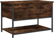 vidaXL Bancă depozitare, stejar fumuriu, 70x42,5x47 cm lemn prelucrat