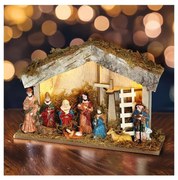 Decorațiune LED de Crăciun Brilagi LED/2xAA Scena Nașterii