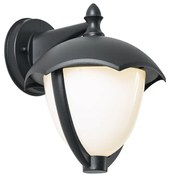 Lampa de perete inteligentă de exterior neagră cu sticlă opal incl. LED IP54 - Classica