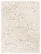 Covor pentru copii crem lavabil/țesut manual din bumbac 90x130 cm Clouds – Lorena Canals