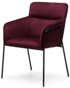 Fotoliu design bordo HELSINKI VELVET