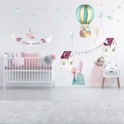 Autocolante de perete - Zbor peste sat cu numele