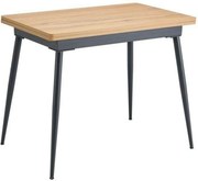 Masa extensibila SMART, stejar/negru, 60/120x93x77 cm