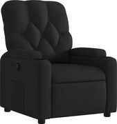 vidaXL Fotoliu rabatabil, negru, material textil