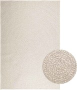 vidaXL Covor „ZIZUR” crem aspect iută pentru interior și exterior