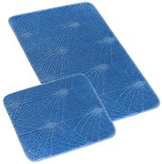 Bellatex Set de covoare de baie Bany fără decupajChrpa albastru închis, 60 x 100 cm, 60 x 50 cm