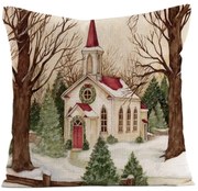 Fata de perna de Craciun WINTER TIME 45x45 cm, colorata