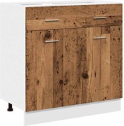 vidaXL Dulap inferior cu sertar “Lyon” lemn vechi 80x46x81,5cm