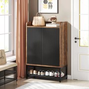 PANI6 - Pantofar 75 cm cu 5 rafturi, pantofare, depozitare pantofi, mobilier hol - Maro - Negru