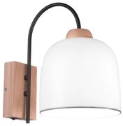 Lampă de perete NONNA 1xE27/60W/230V stejar/alb/gri Kolarz A1352.61.Gr