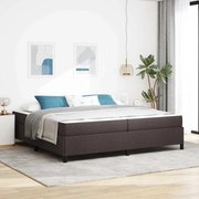 vidaXL Pat cu arcuri Maro 200 x 200 cm Țesătură, Lemn Ingineresc