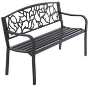 Bancă de grădină metalică în stil antic, 127 x 84 cm