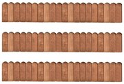 vidaXL Role de bordură, 3 buc., 120 cm, lemn de pin tratat