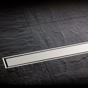 Set rigola pentru dus plus capac Kessel Linearis Compact 75 cm inox cu sita de par si clapeta multistop