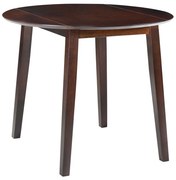 vidaXL Masă de bucătărie extensibilă, rotund, MDF, maro