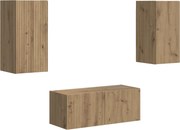 vidaXL Set comodă TV Pe perete 6 pcs Stejar Artizanal Lemn compozit
