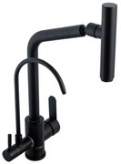 Baterie lebada cu trei cai, negru mat TRENDY'S