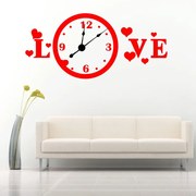 Sticker decorativ ceas Love