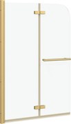 vidaXL Încărcare duș Manual Auriu 95 x 140 cm Sticlă ESG și aluminiu