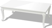 vidaXL Măsuță de cafea, alb extralucios, 115x65x42 cm