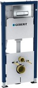 Set rezervor WC incastrat cu set fixare Geberit Duofix Delta Up100 si clapeta crom dreptunghiulara