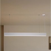 Lustră LED suspendată pe cablu, 55W, 230V, 3000/4000/6500K, 120 cm, albă