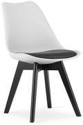 OFERTA Scaun alb-negru BALI MARK cu picioare negre Calitatea II