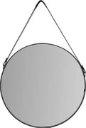 Oglinda rotunda Rea Loft CFZL-MR070 rama metalica cu curea neagra 70 cm
