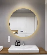 Oglindă Baie LED și Dezaburire Elit's Premium cu Senzor Touch, Lumina Rece, Caldă și Neutră, 80 cm, lumina ambientala spate