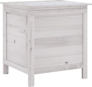 vidaXL Ladă depozitare de grădină alb 50x49x56,5 cm lemn masiv de brad