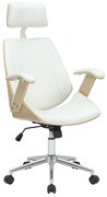 Scaun Directorial Piele Ecologica Farby Alb