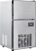 vidaXL Maker de cuburi de gheață cu ușă Argintiu 43 x 40 x 71 cm