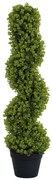 HOMCOM Plantă Artificială Eucalipt Spiralat cu Ghiveci Inclus Rezistent la Raze UV, Ø17,5x90 cm, Verde | Aosom Romania