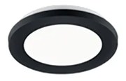 Plafoniera neagră 17 cm inclusiv LED cu 3 trepte de reglare a luminozității IP44 - Lope