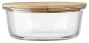 Recipient din sticlă cu capac din bambusFlorina Clavato , 640 ml, L