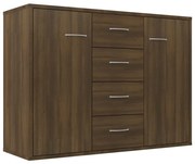 Servanta, stejar maro, 88x30x65 cm, lemn compozit