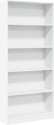 vidaXL Bibliotecă, alb, 80x24x176 cm, lemn prelucrat