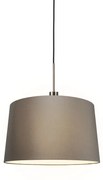 Lampă modernă cu pandantiv din oțel și negru cu abajur de 45 cm taupe - Combi