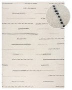 Covor crem țesut manual din lână 160x230 cm Dottie Linear – Flair Rugs