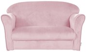 Canapea pentru copii roz-deschis cu tapițerie din catifea 78 cm Lil Sofa – Roba