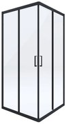 Cabina de dus patrata Deante Funkia cu usi culisante 90x90cm finisaj negru