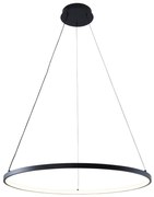 Lustra LED moderna design circular BRENO negru 60cm