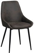 Scaune de dining gri-închis 2 buc. Sierra – Rowico